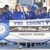 Tri-County School band students are shown marching in the Cameron Marchfest last Saturday.