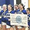 Tri-County R-VII Cheerleaders received a $950 donation from BTC Bank to help fund their cheer camp.
	Presenting the check to the cheerleaders, on behalf of BTC Bank, is Lupe Dunks at left. Cheer leaders are, from left to right; Zoie Williams, Tori Dustman, Alexis Neeley, Dani Critten, Emma Henderson, Tori Dunks, Maddie Page, Patience Robb and Lonna Terhune.
