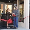 Molly Riley and Cash Bohannon cut the ribbon for the new opening of Farm House Collection