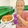 Brookelin Pierce daughter of Jerry Pierce Jr. &amp; granddaughter of Jerry &amp; Dixie Pierce won a purple ribbon &amp; first place the ­Tonganoxie Kansas fair, qualifying to show at the state level. The cake is a ­Pineapple Upside Down Cake made in a Bundt pan, the recipe was of her grandma Dixie's recipe!