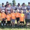 The Jamesport Machine Pitch team “The Dirt Diggers” ended their summer season with a Mudcats game in Chillicothe. The team enjoyed getting to meet the Mudcat players before the game. 
	Pictured with the team is Parker Chadwick, Harris Dixon, Silas Showalter, Kamdyn King, James Rice, James Dennert, Zuko Burge and Zander Ackley. Not pictured is Liam Perkins. The Dirt Diggers were coached by Drew Dixon and Jake Showalter.